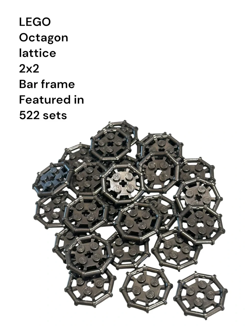 Lego pieces Octagon Lattice 2x2 Bar Frame  30033/75937 25 in total